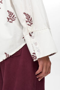 Numph Bailey embroidered shirt Wine tasting