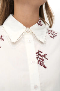Numph Bailey embroidered shirt Wine tasting