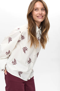 Numph Bailey embroidered shirt Wine tasting