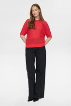Load image into Gallery viewer, Numph Erikka mesh knit top Cayenne - CW CW 
