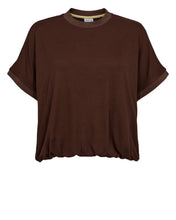 Load image into Gallery viewer, Numph Leah blouson hem boxy top Chicory Coffee - CW CW 

