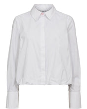 Load image into Gallery viewer, Numph Samira blouson hem cotton shirt Bright White - CW CW 
