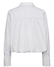 Load image into Gallery viewer, Numph Samira blouson hem cotton shirt Bright White - CW CW 
