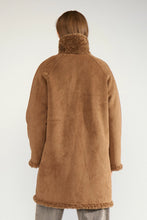 Load image into Gallery viewer, Numph Minda reversible teddy and suede coat Dachshund
