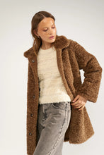 Load image into Gallery viewer, Numph Minda reversible teddy and suede coat Dachshund
