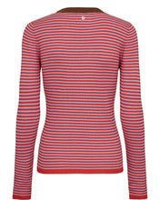 Load image into Gallery viewer, Numph Filina ribbed striped top Purple Rose
