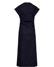 Load image into Gallery viewer, Numph Aletta button through dress Dark Blue Denim
