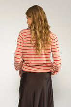 Load image into Gallery viewer, Numph Lucinda stripe knit  polo shirt Roebuck
