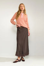 Load image into Gallery viewer, Numph Lucinda stripe knit  polo shirt Roebuck
