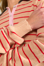 Load image into Gallery viewer, Numph Lucinda stripe knit  polo shirt Roebuck

