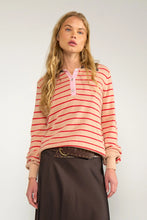 Load image into Gallery viewer, Numph Lucinda stripe knit  polo shirt Roebuck
