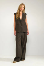 Load image into Gallery viewer, Numph Sonya pinstripe pants Black Coffee
