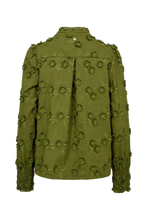 Load image into Gallery viewer, Numph Lenea 3D floral blouse Calla Green
