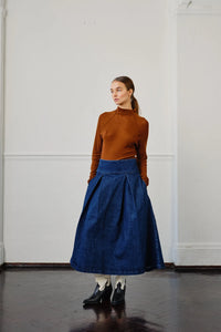 seventy + mochi Maddie denim skirt Dark Americana