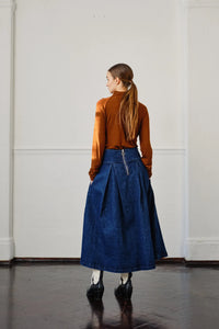 seventy + mochi Maddie denim skirt Dark Americana