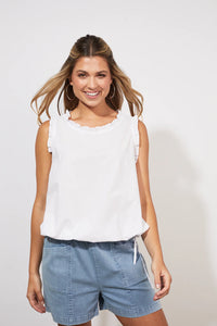 Haven Oahu frill detail top Coconut