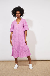 Haven Naxos broderie dress Pink