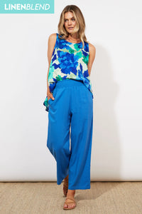 Haven Tanna shirred waist trouser Cobalt