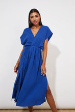 Load image into Gallery viewer, Haven Tulum multi function wrap/kimono dress Cobalt
