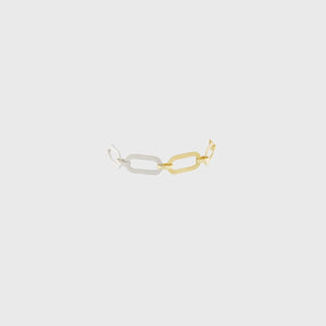 Dansk Audrey Oval Link Bracelet 2-Tone Silver & Gold Plated