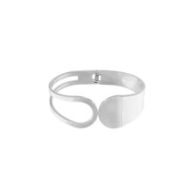 Load image into Gallery viewer, Dansk Courage Waterproof Simple Statement Bangle Silver Plating
