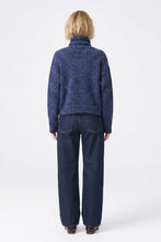 Load image into Gallery viewer, Artlove Anaura striped cardigan and scarf set Blue
