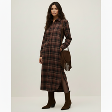 Load image into Gallery viewer, Artlove Coraura check shirt dress Browns
