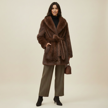 Load image into Gallery viewer, Artlove Ereane drawsting front tailored trouser Brown
