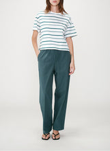 Load image into Gallery viewer, Grace &amp; Mila Welson irregular stripe T Ivory Emerald - CW CW 
