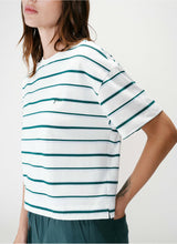 Load image into Gallery viewer, Grace &amp; Mila Welson irregular stripe T Ivory Emerald - CW CW 
