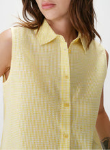 Load image into Gallery viewer, Grace &amp; Mila Windell seersucker mini check s/l shirt Yellow - CW CW 
