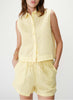 Grace & Mila Windell seersucker mini check s/l shirt Yellow - CW CW 