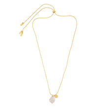 Load image into Gallery viewer, Dansk Audrey adjustable pearl necklace Gold Plated
