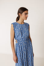 Load image into Gallery viewer, Indi &amp; Cold Long print lace insert dress British Blue - CW CW 
