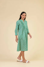 Load image into Gallery viewer, Handprint Dream Apparel Phantomn cotton dress Mosaic Green - CW CW 
