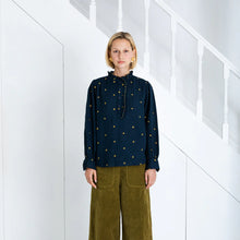 Load image into Gallery viewer, Bonté Anais star embroidery shirt Midnight
