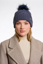 Load image into Gallery viewer, Rino &amp; Pelle Aaf chunky rib detachable pom pom beanie Night Grey
