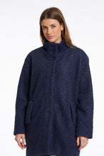 Load image into Gallery viewer, Rino &amp; Pelle Antara Rib neck teddy coat Night Grey
