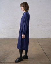 Load image into Gallery viewer, Bibico Bea textured dress Blue stripe
