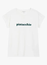 Load image into Gallery viewer, Grace &amp; Mila Wylo 'Pistacchio' logo T White Emerald Green - CW CW 
