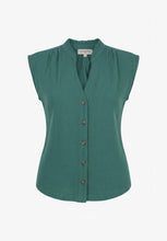 Load image into Gallery viewer, Grace &amp; Mila Wesra cotton gauze blouse Emerald Green - CW CW 
