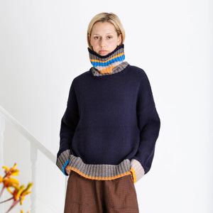 Bonté Bailey feature stripe oversized knit Navy Multi