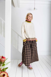 Bonté Bailey feature stripe oversized knit Winter White