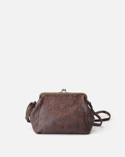 Load image into Gallery viewer, Biba BTE22L Boston embroidered clasp bag Brown
