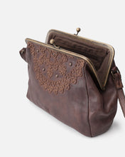 Load image into Gallery viewer, Biba BTE22L Boston embroidered clasp bag Brown
