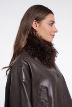Load image into Gallery viewer, Rino &amp; Pelle Banu faux fur &amp; magnet scarf Coffee Roast
