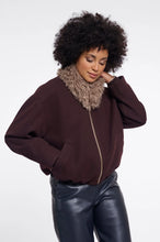 Load image into Gallery viewer, Rino &amp; Pelle Banu faux fur magnet scarf Mocha Latte
