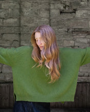 Load image into Gallery viewer, Bibico Layla merino wool loose fit jumper Moss Green
