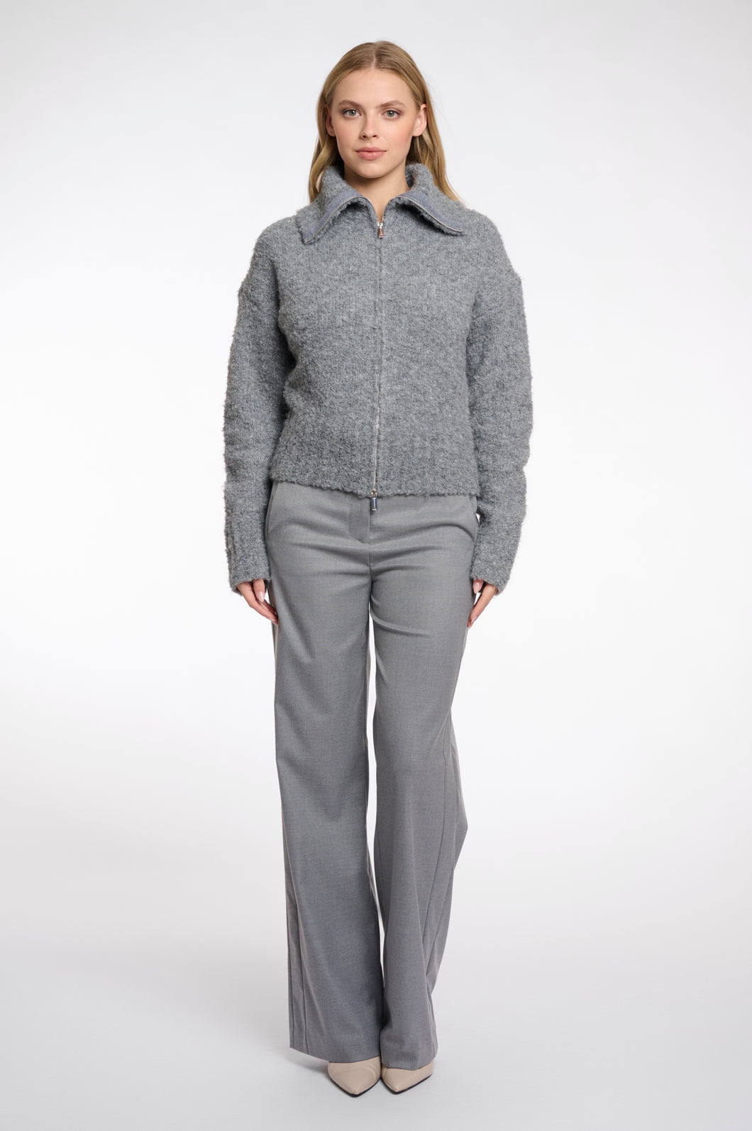 Rino & Pelle Boi zipper cardigan Grey