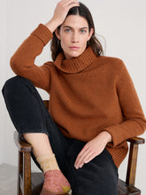 Load image into Gallery viewer, Seasalt Braque lambswool roll neck jumper Rusted
